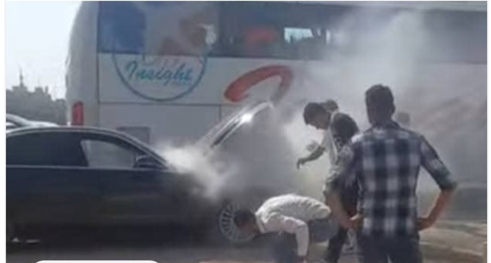 حريق يلتهم سيارة الإعلامي أحمد شوبير بالقاهرة