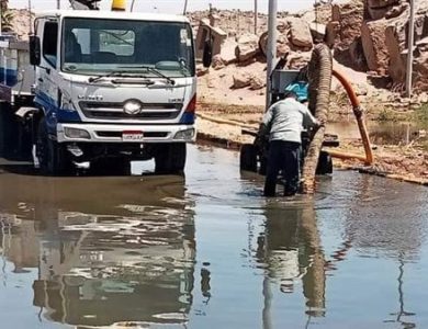 كسر ماسورة بمنطقة الجوايدة بالأقصر الحبر لايف
