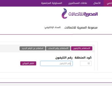 فاتورة التليفون الأرضي