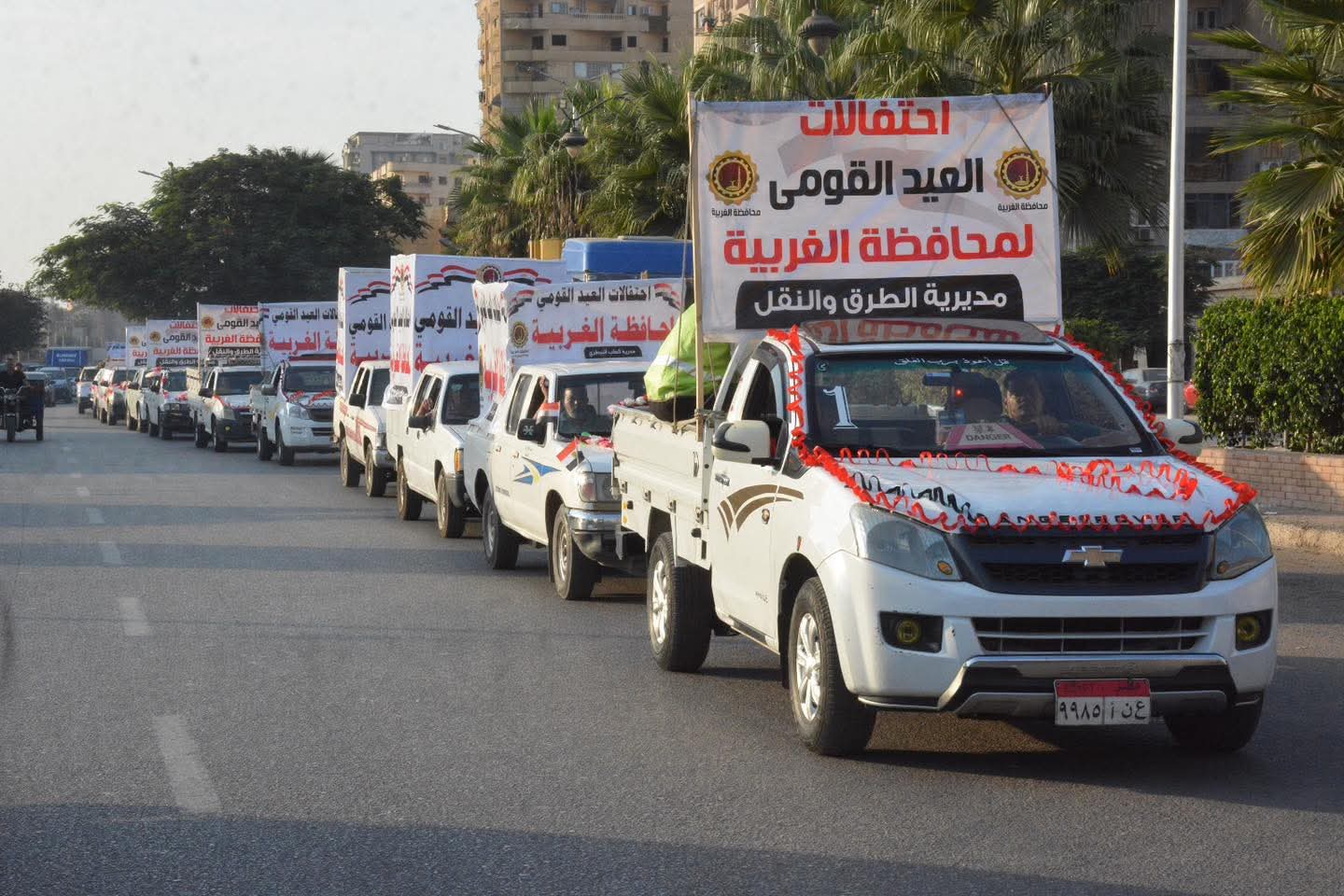 كرنفال عربات الزهور يجوب شوارع عروس الدلتا إحتفالًا بالعيد القومي الـ227.