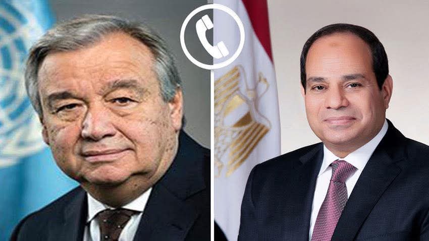 جوتيريش : قيادة الرئيس السيسى الحكيمة.. وراء إتفاق وقف إطلاق النار فى غزة