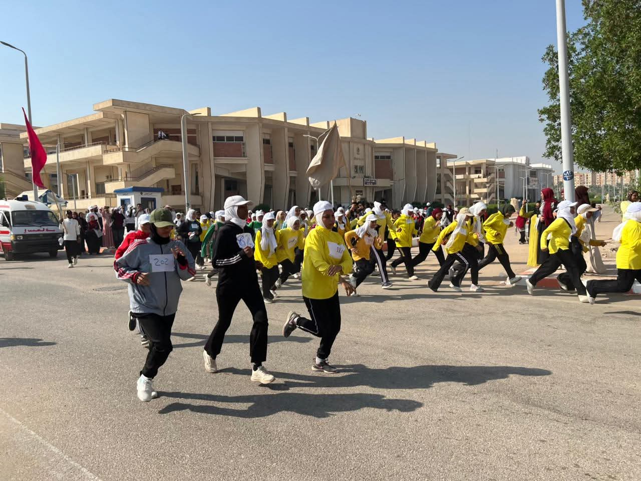 ماراثون رياضي بجامعة قنا