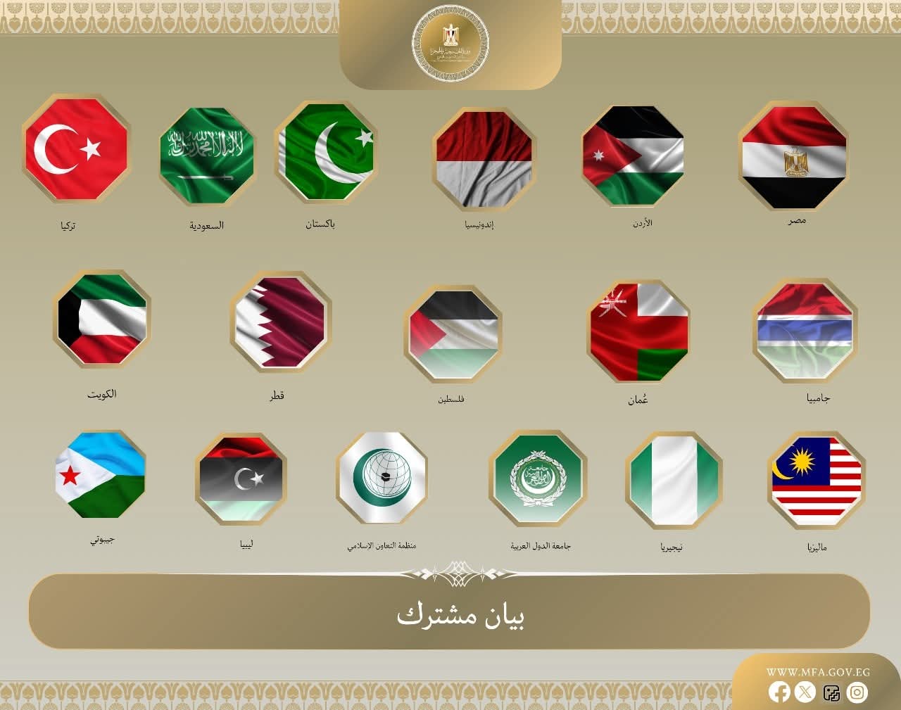 بيان عربي إسلامي يدين "قوانين السيادة" الإسرائيلية ويؤكد بطلان الاحتلال