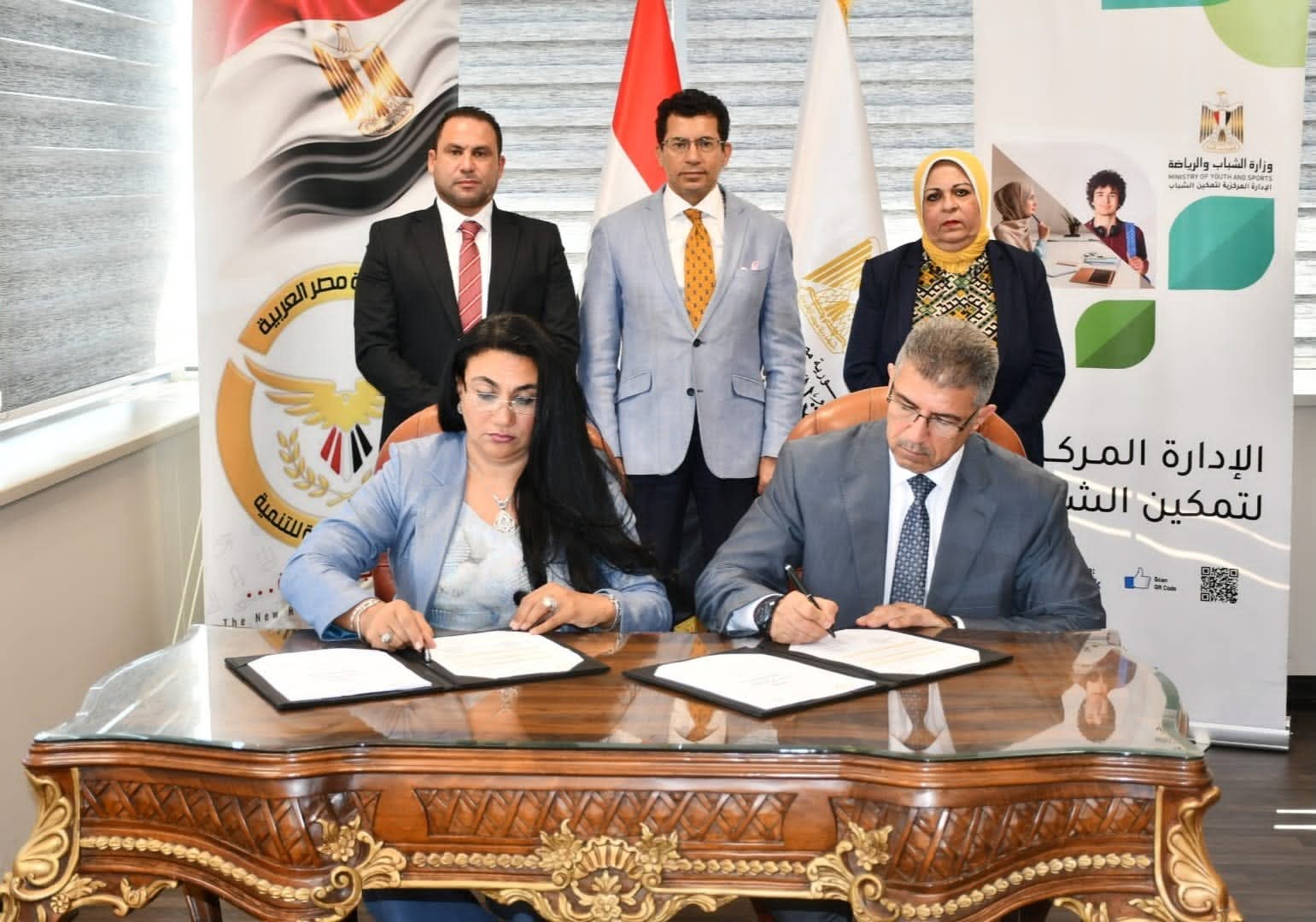 وزير الشباب والرياضة يشهد توقيع اتفاقية تعاون مع مؤسسة الجمهورية الجديدة للتنمية