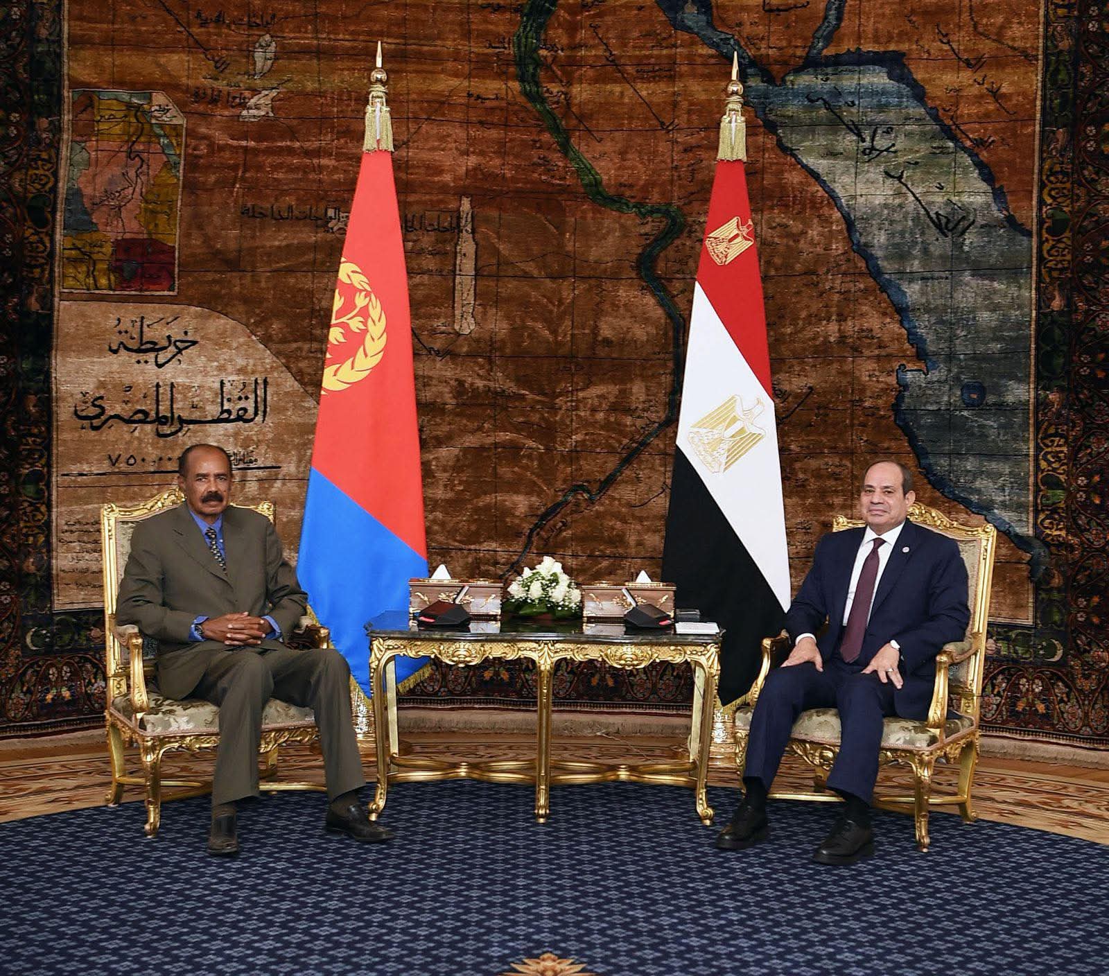 الرئيس بحث مع نظيره الإريترى تطورات الأوضاع في القرن الإفريقي