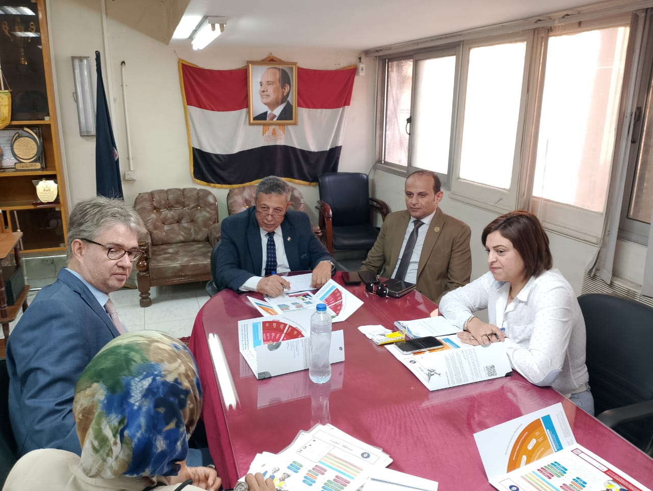 وكيل وزارة التربية والتعليم بالبحيرة يستقبل وفد الوكالة الألمانية للتعاون الدولى "Giz"