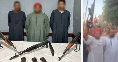 ضبط المتورطين والأسلحة المستخدمة