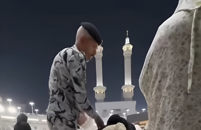 اعتداء فرد أمن سعودى على معتمر وزوجته .. يثير غضب مواقع التواصل الاجتماعى