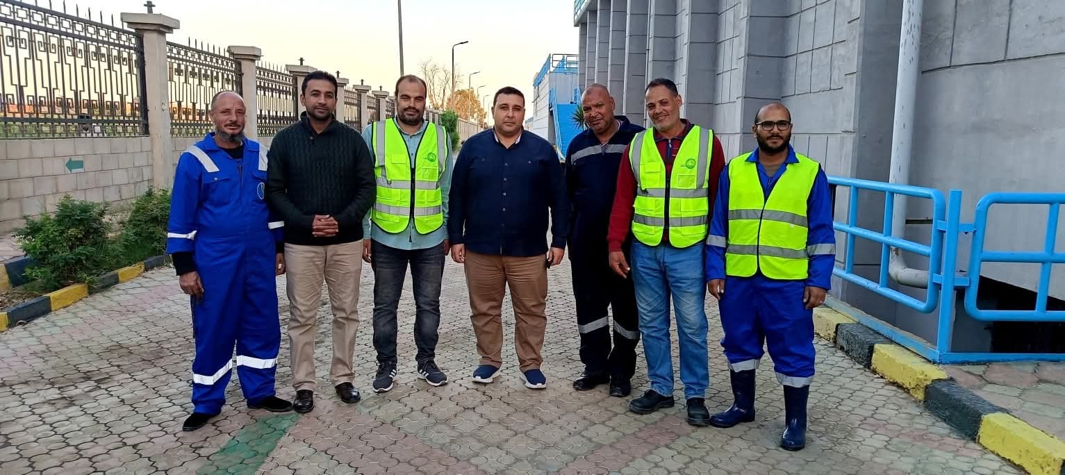 رئيس مياه البحيرة يتفقد محطة مياه دنشال ويطمئن على جاهزيتها التشغيلية