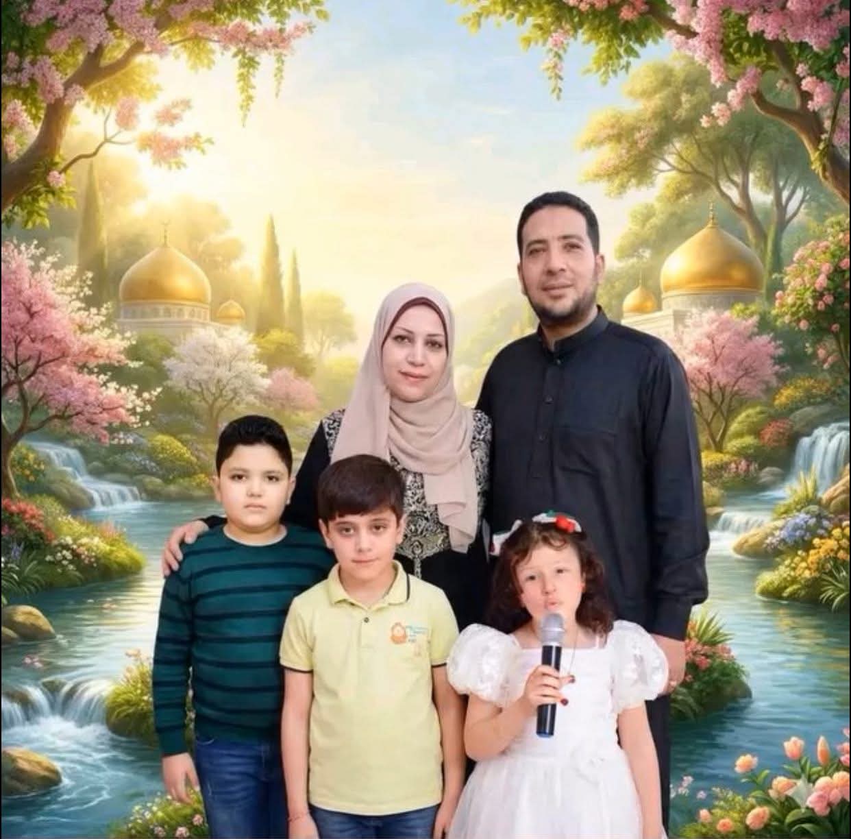 الألاف من أهالى رشيد يشيعون جثامين 5 من أسرة واحدة ضحايا إنقلاب سيارة بالدولى الساحلى 