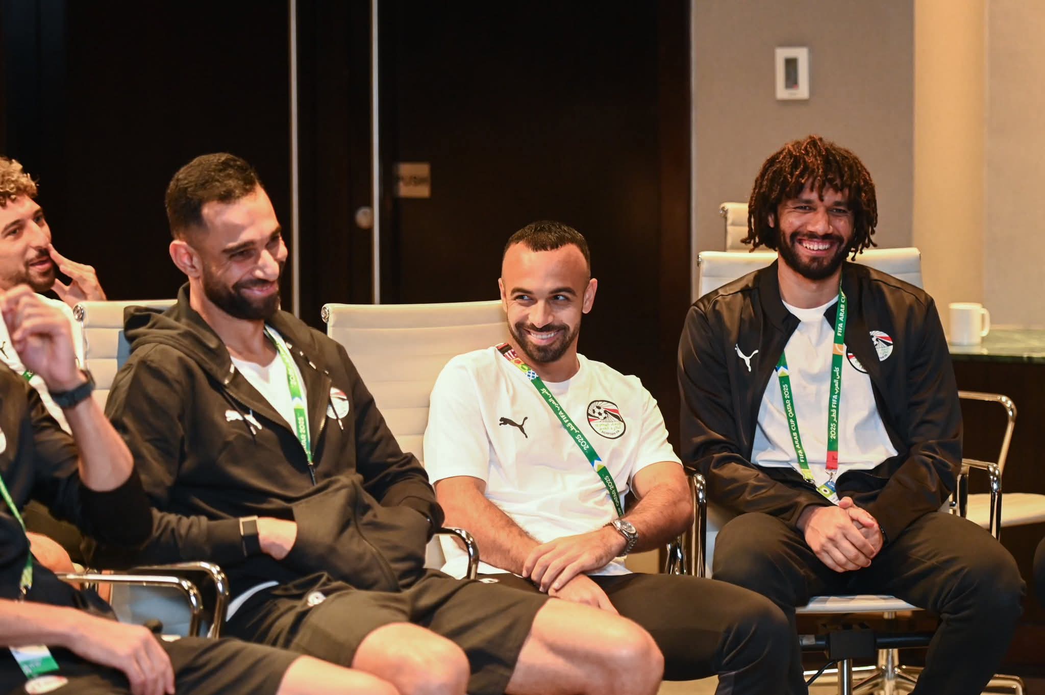 أبو ريدة يحفز لاعبي المنتخب الوطني المشارك في كأس العرب قبل انطلاق البطولة