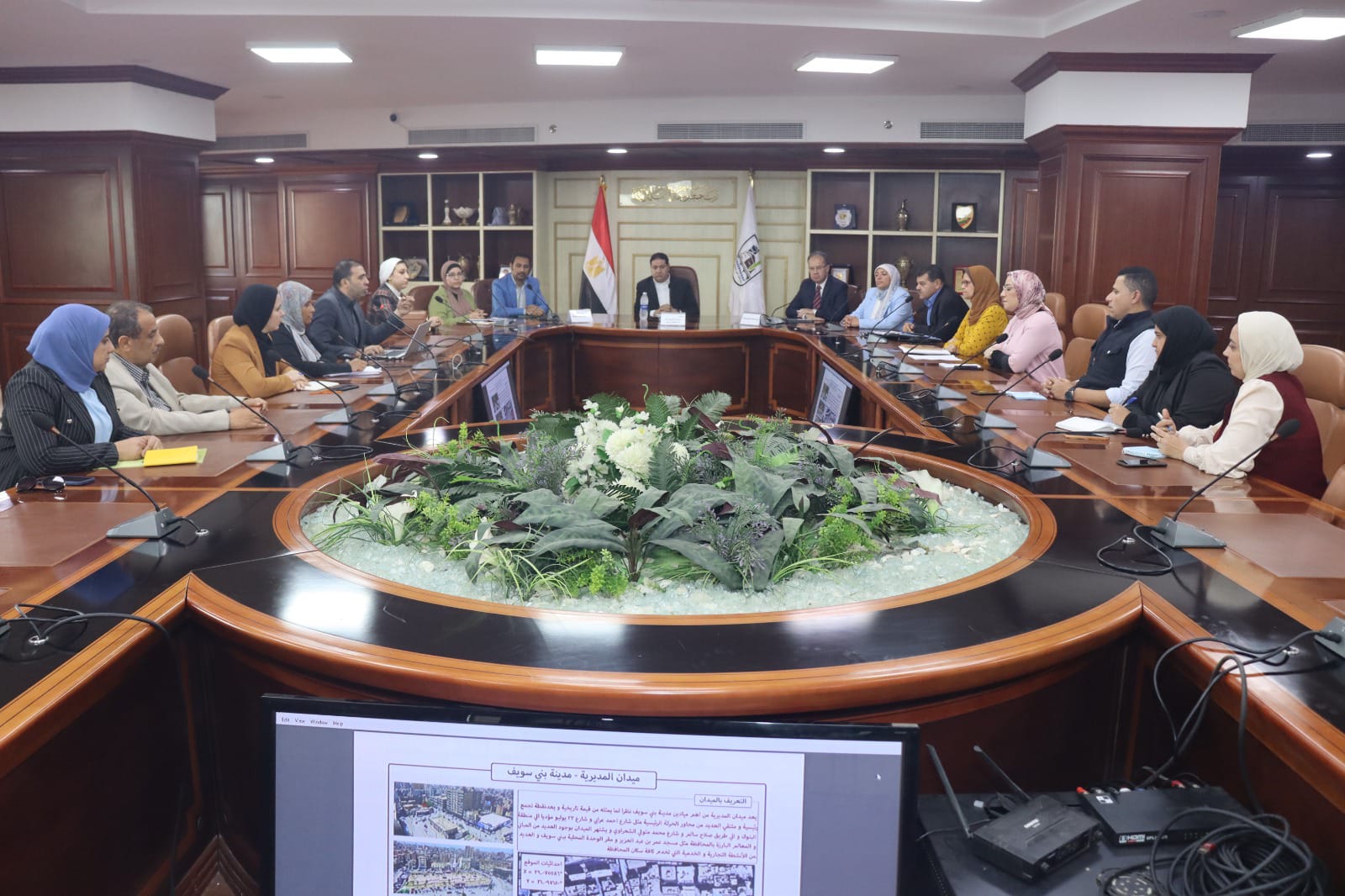 "حبش" يتابع تنفيذ مشروع الهوية البصرية في بني سويف لتعزيز الانتماء