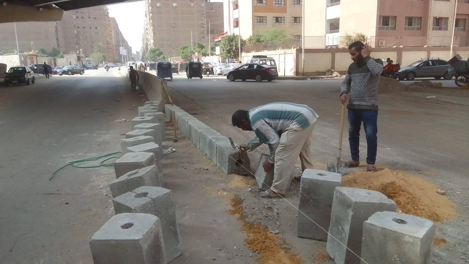 محافظ الجيزة يتابع تنفيذ التعديلات المرورية بشارع العروبة بحي الطالبية