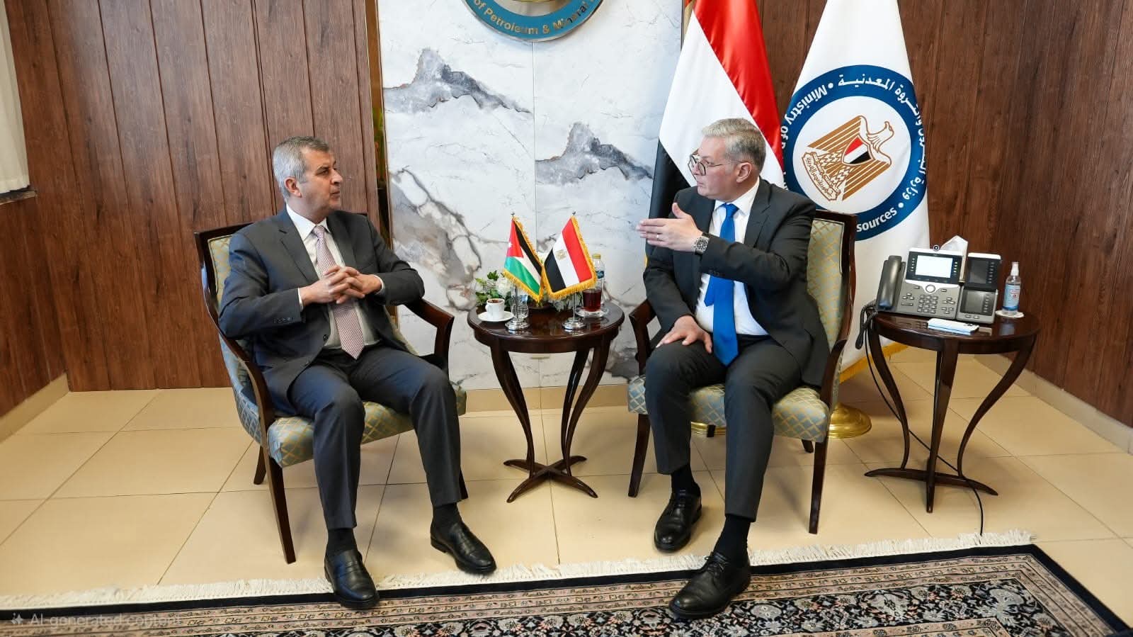 تشكيل فرق عمل مصرى ـ أردنى لبحث تعزيز التعاون فى مجالات البترول