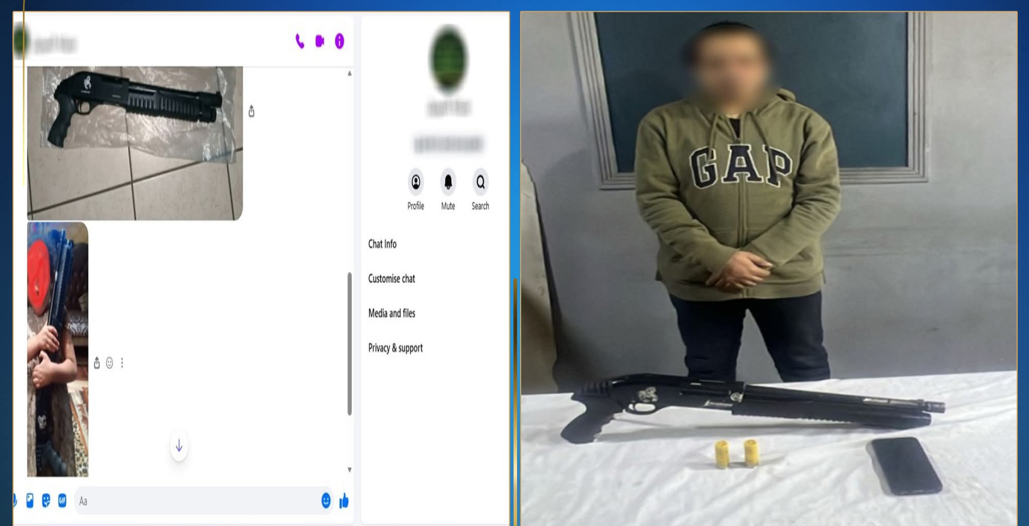 ضبط شخص بالجيزة للترويج لبيع سلاح ناري عبر مواقع التواصل الاجتماعي