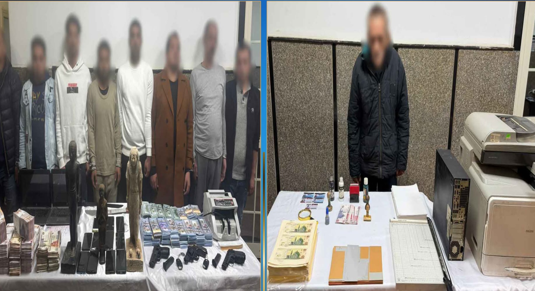 سقوط تشكيل عصابي للنصب على المواطنين بحوزته 3 تماثيل أثرية