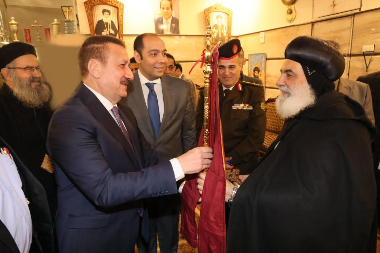 محافظ المنوفية يقدم التهنئة لنيافة الأنبا بنيامين  بمناسبة أعياد الميلاد المجيدة بمطرانية شبين الكوم 
