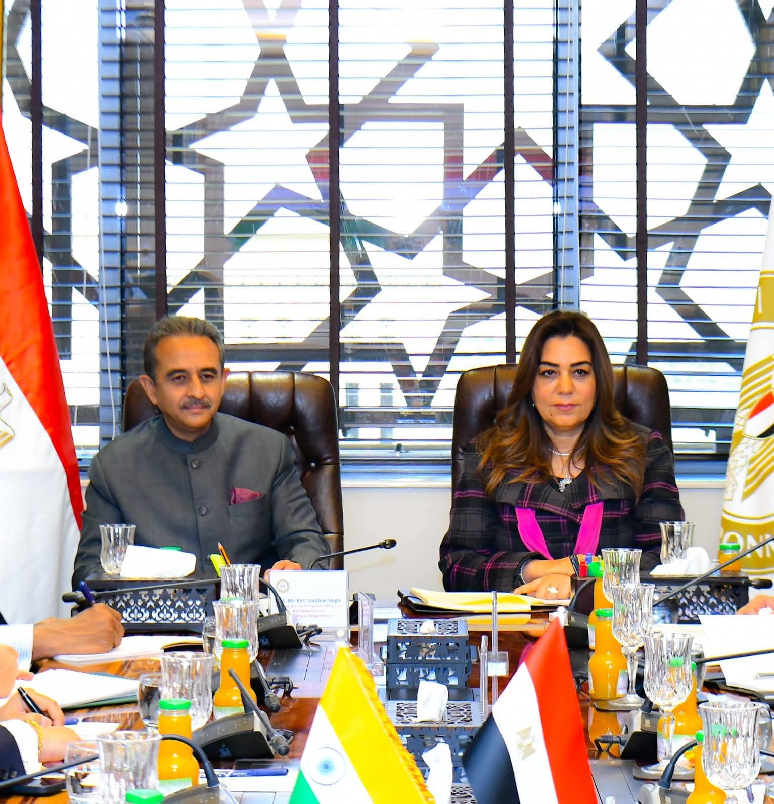 وزيرة التنمية المحلية تبحث مع  نظيرها الهندي سبل تعزيز التعاون البيئي بين البلدين