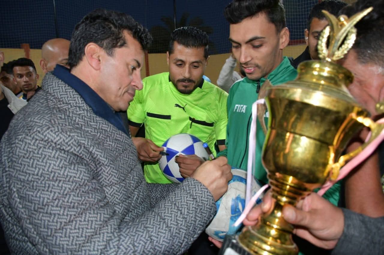 وزير الشباب والرياضة يفتتح ملاعب مركزي شباب الخربة وقاطية بشمال سيناء