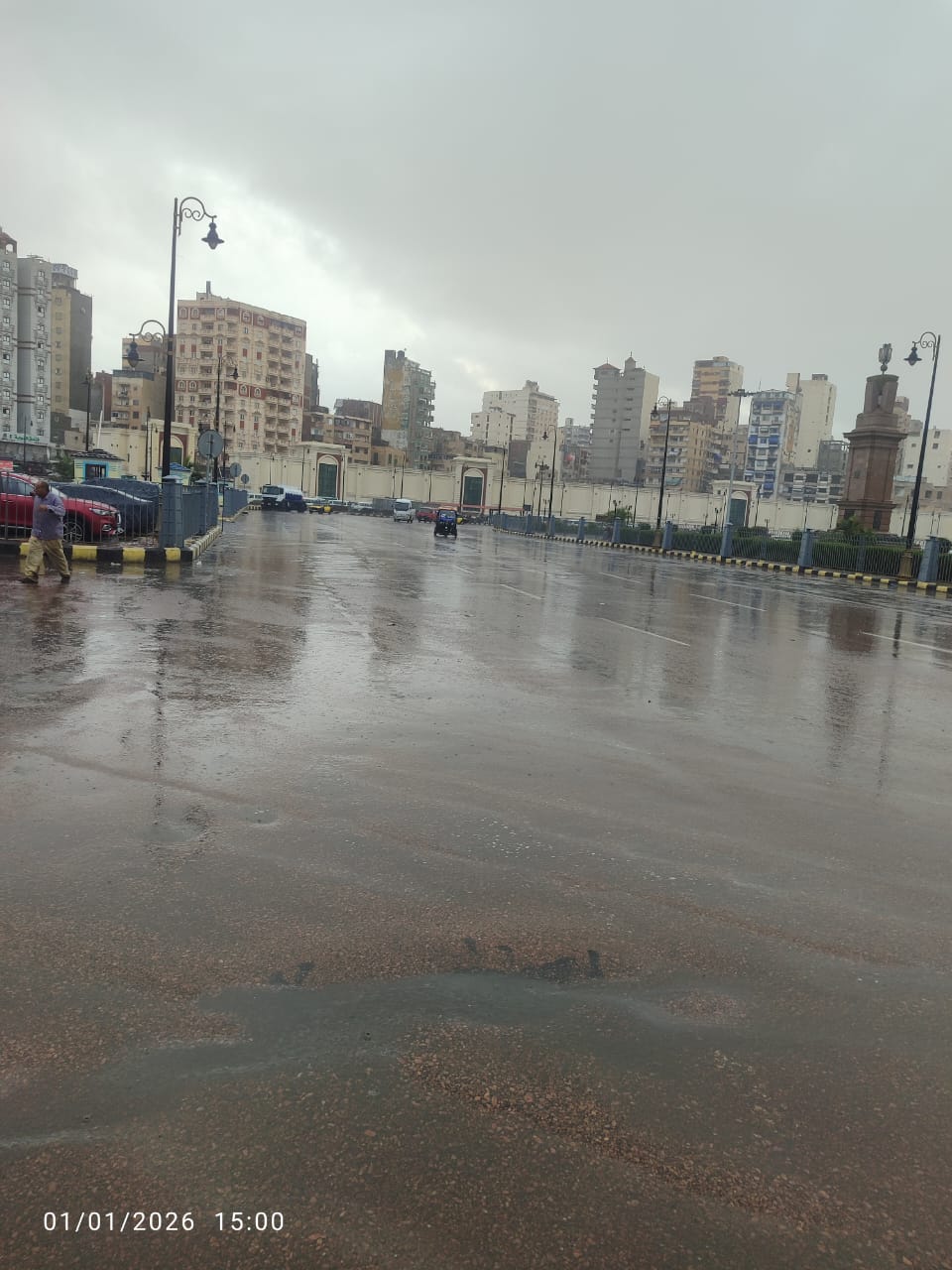 أمطار نوة عيد الميلاد تضرب الإسكندرية في أول أيام السنة