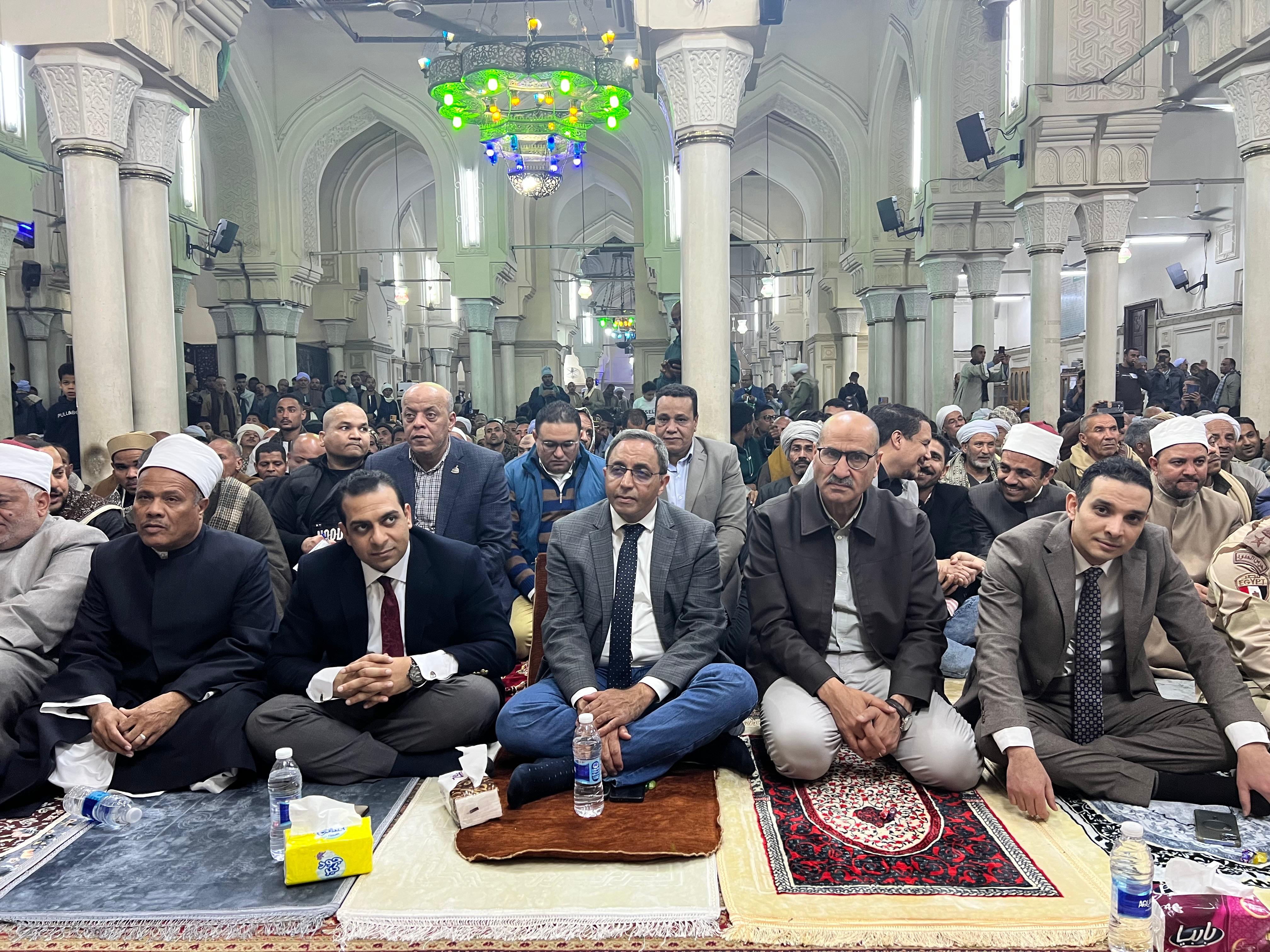 محافظ قنا يشهد احتفالية النصف من شعبان بمسجد سيدي عبدالرحيم القنائي